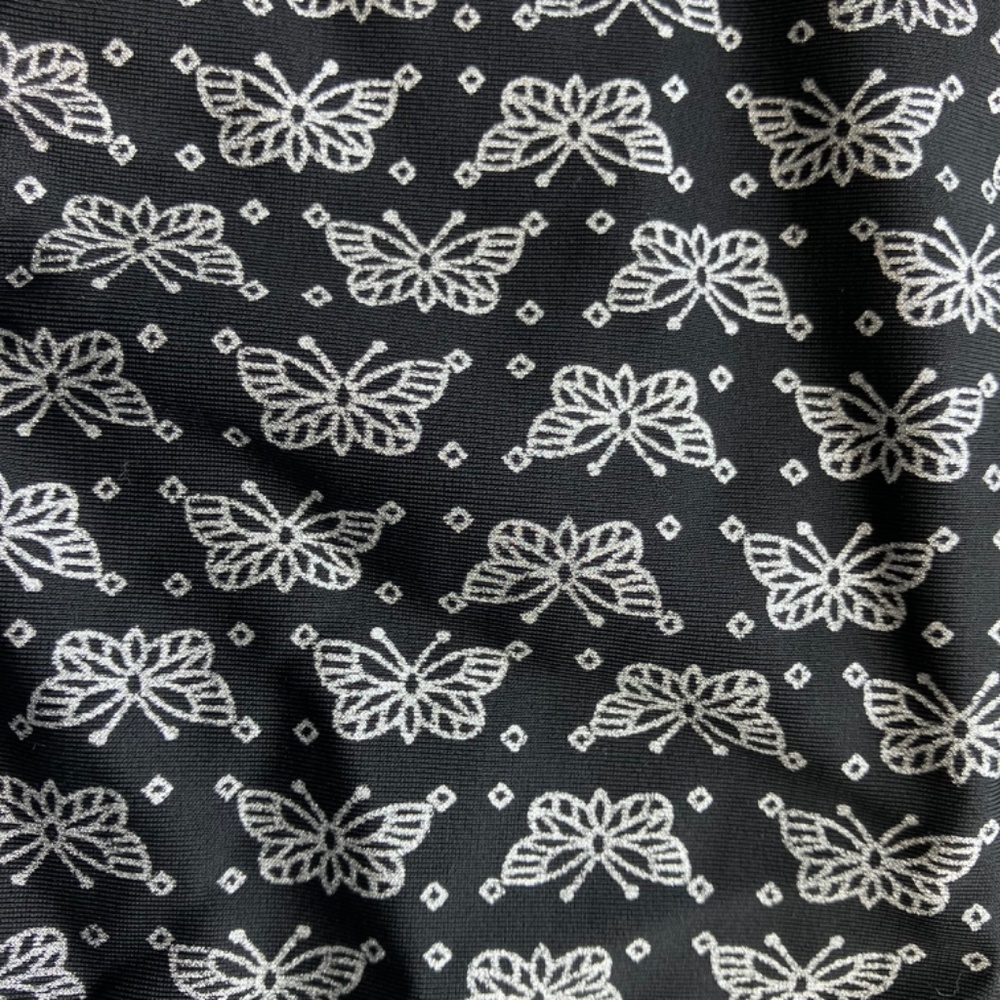 Black and silver butterfly print swimsuit - Picture 5 of 6